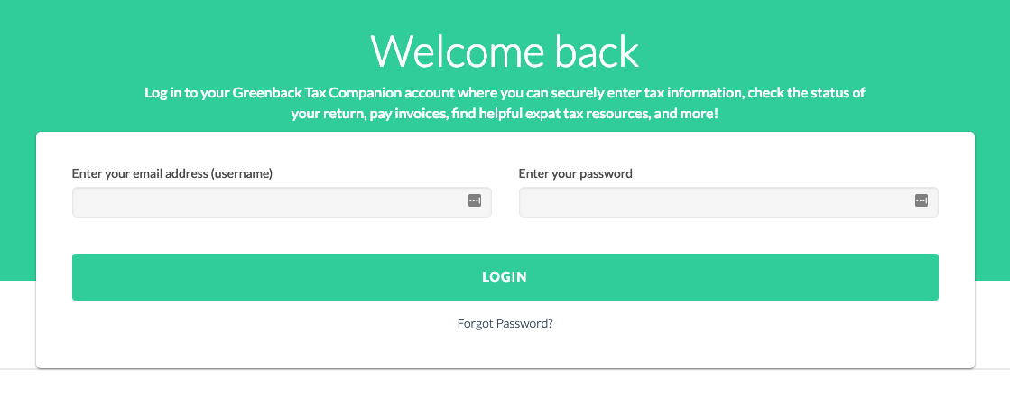 log in to your tax companion account