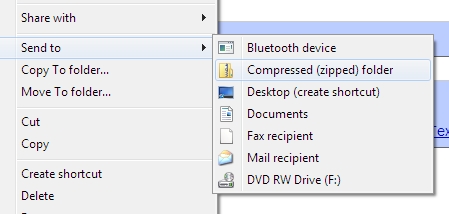 windows save zipped files
